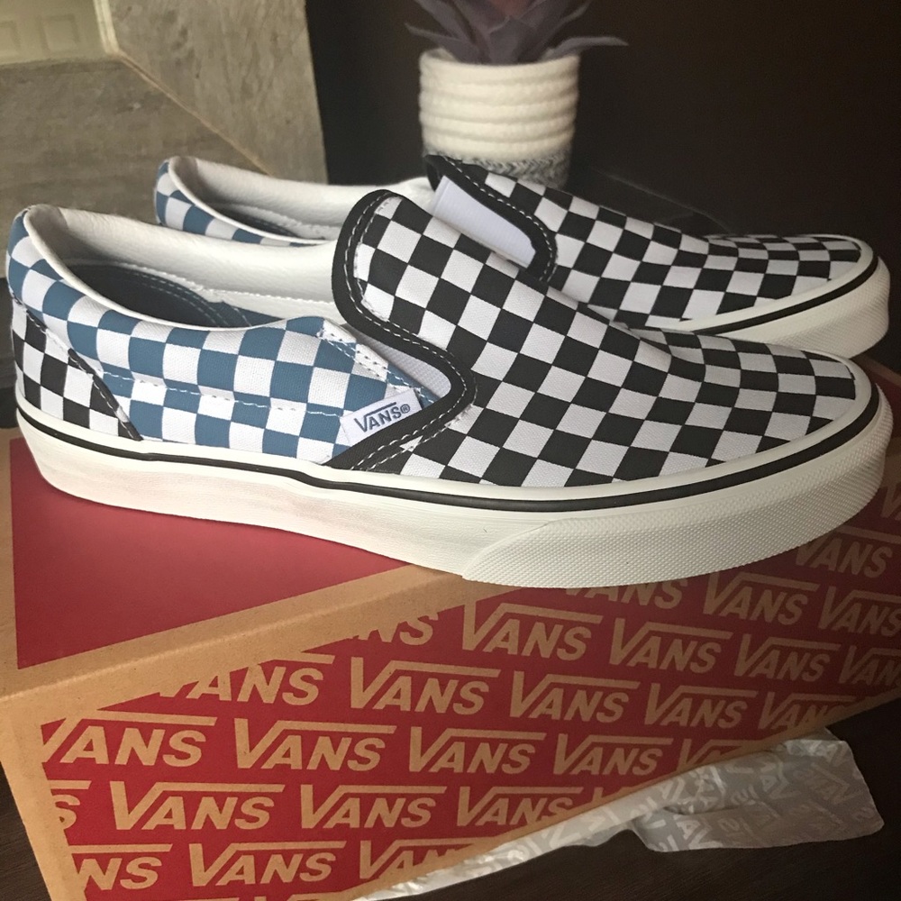 Brand new vans slip on checkerboard